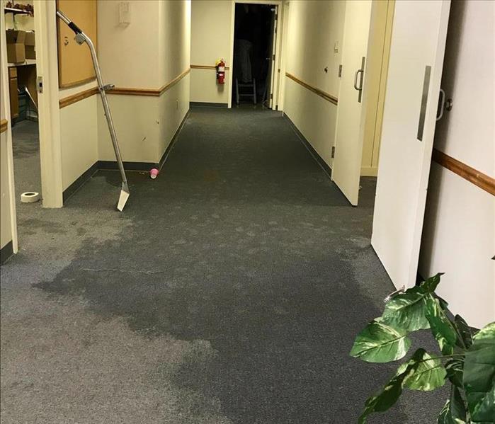 burst pipe saturated all of the carpets in this morristown office