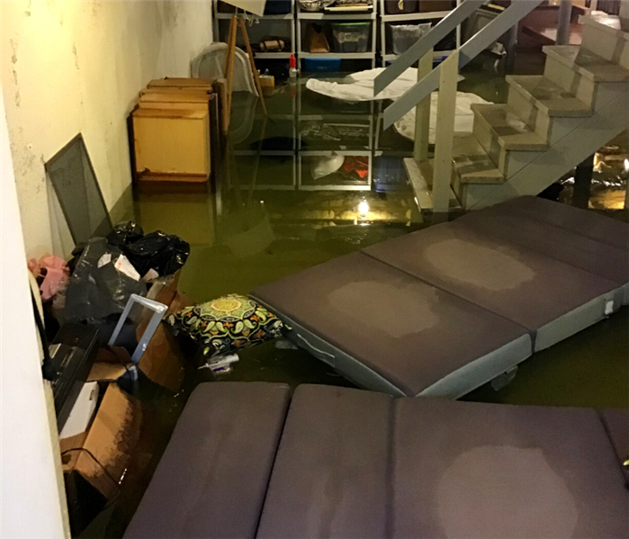 Flooded basement in New Vernon, New Jersey. 