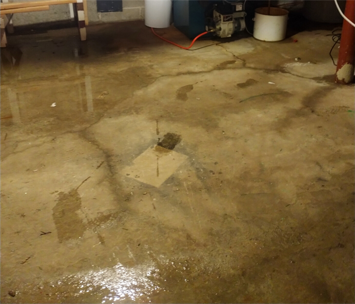 Flooded basement in Long Hill, New Jersey.