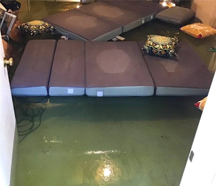 Flooded basement in Millington, New Jersey.