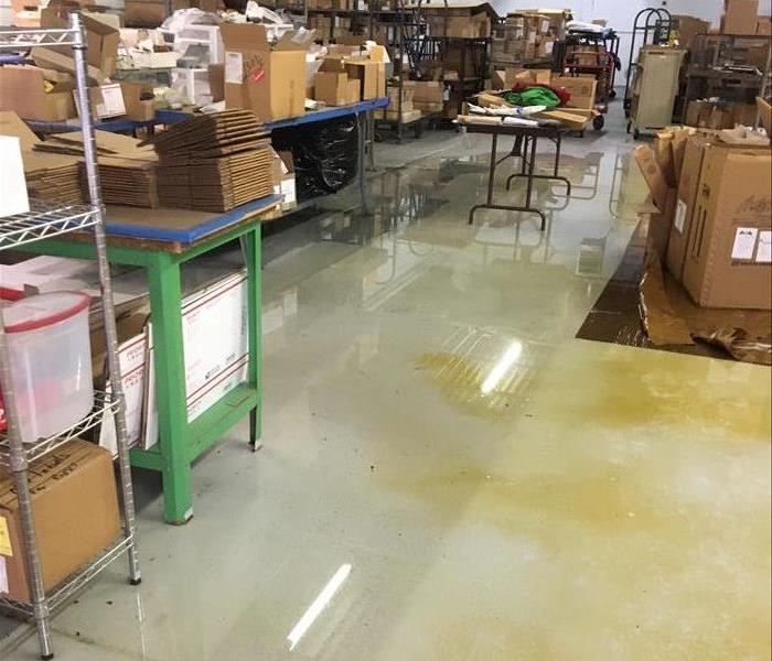 flooded warehouse space in New Jersey